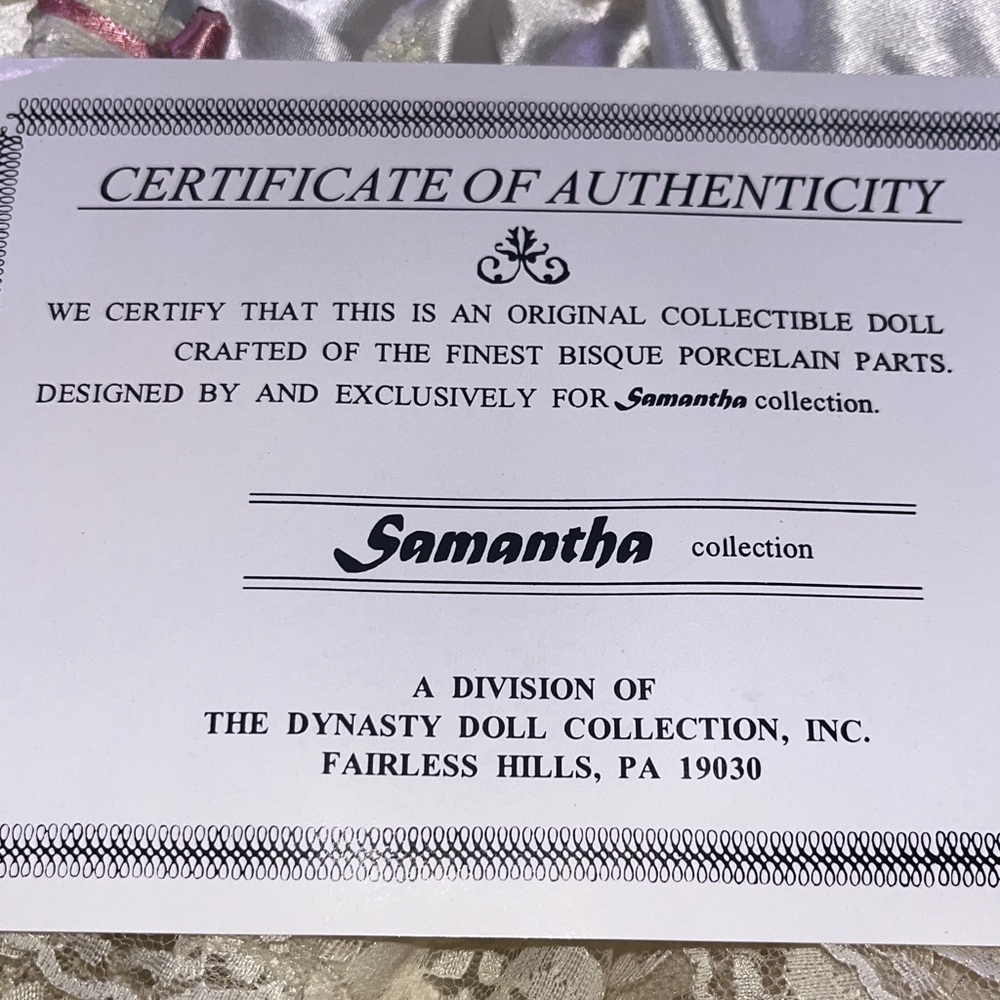 Samantha Collection Porcelain Doll a Beautiful doll - Picture 4 of 11